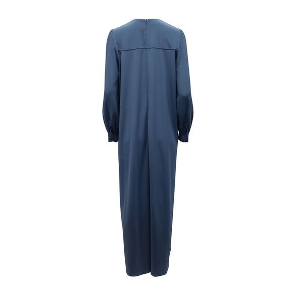 Co Long Sleeve Maxi Dress in Blue Triacetate - Picture 3 of 5